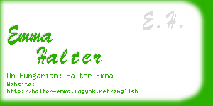 emma halter business card